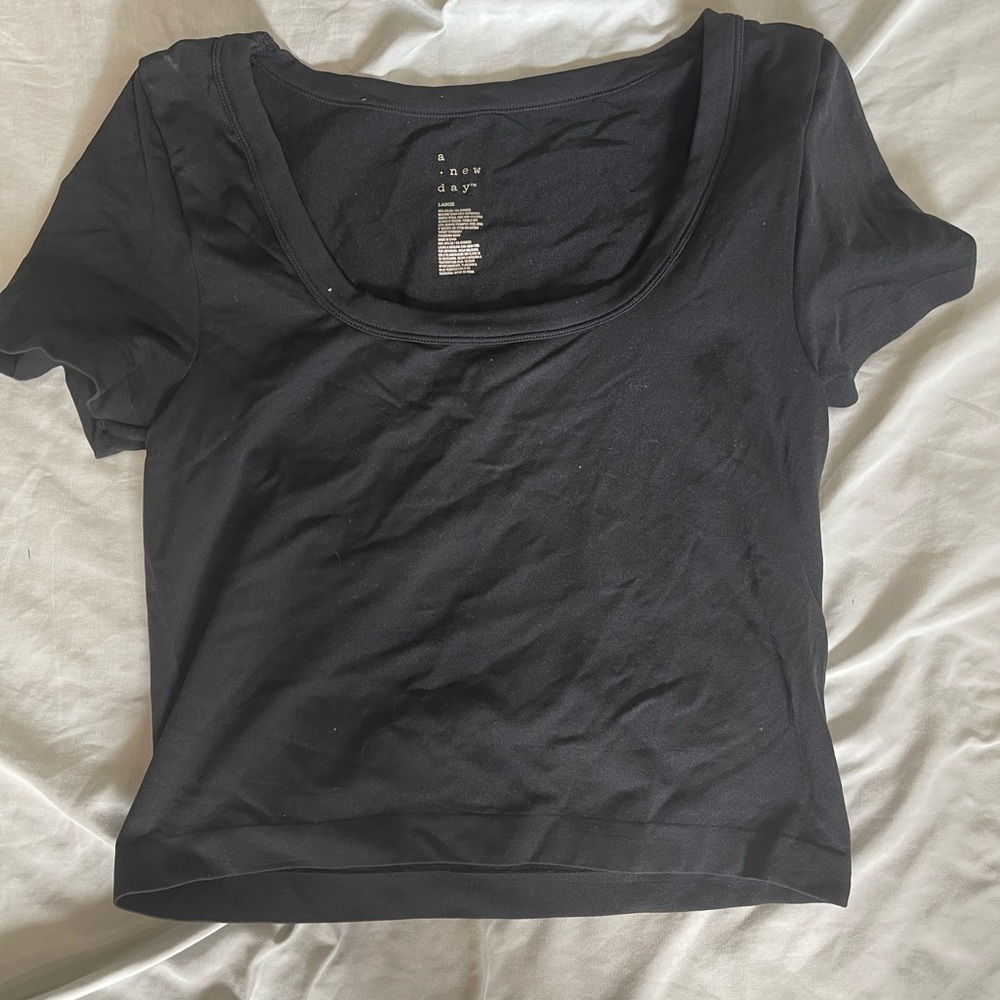 A New Day Women's Classic Black Short Sleeve Tee